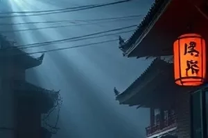 《长风渡雪》横版剧照：雪夜城墙上两人对峙